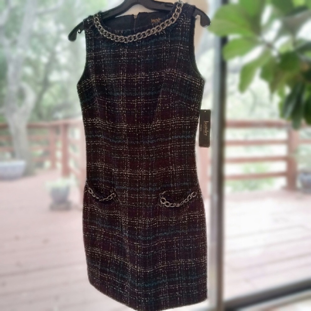 Laundry by Shelli Segal Tweed Dress 0 New with Tag